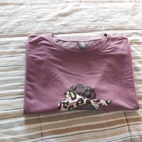 Maglietta a maniche lunghe Shein 2XL colore lilla.