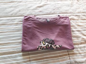 Maglietta a maniche lunghe Shein 2XL colore lilla.