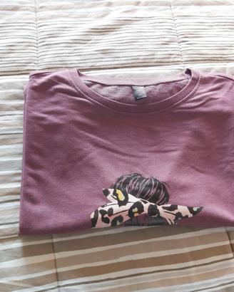 Maglietta a maniche lunghe Shein 2XL colore lilla.