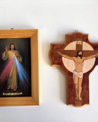 Coppia immagini religiose Gesù