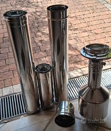 kit canna fumaria acciaio inox