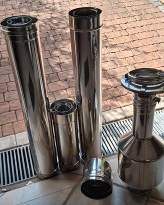 kit canna fumaria acciaio inox