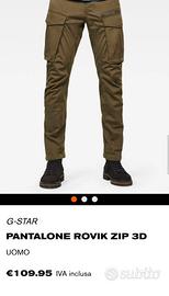 Pantalone G-Star Rovik Zip Verde 