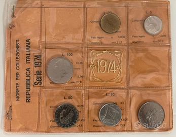 Serie Monete Repubblica Italiana 1974 – Blister
