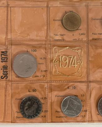Serie Monete Repubblica Italiana 1974 – Blister