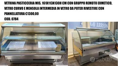 VETRINA PASTICCERIA MIS. 161X113X130H CM