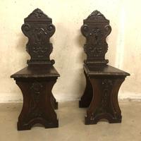 Coppia di scranni Neorinascimentali