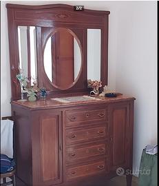 ARMADIO CON SPECCHIERA CON MARMO ROSA PORTOGALLO