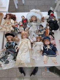 Lotto Bambole Porcellana da Collezione Vintage