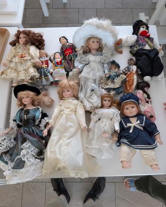 Lotto Bambole Porcellana da Collezione Vintage