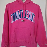 Felpa Tommy Jeans rosa con cappuccio