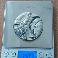 medaglia d'argento da 150 grammi italia russia