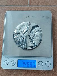 medaglia d'argento  150 grammi GORVACIOV E COSSIGA