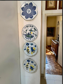 RARAcollezioneNR4piattiDECORATIVIstileDINASTIAqing