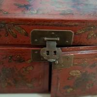 bauletto portagioie in legno e pelle