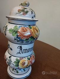vaso erboristeria in ceramica decorata