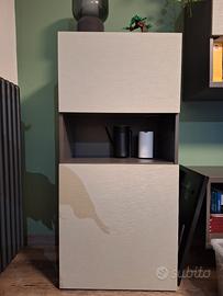 mobile ikea besta con ante color grigio