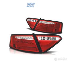 FANALI AUDI A5 07-11 LIGHT BAR ROSSO CROMATO