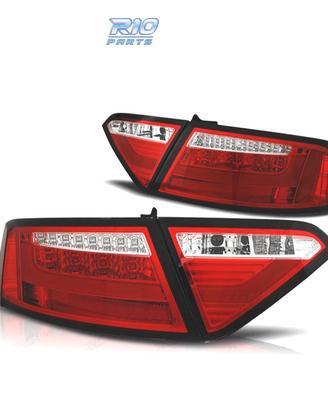 FANALI AUDI A5 07-11 LIGHT BAR ROSSO CROMATO