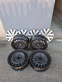 4 cerchi in ferro R15 per golf 6 Wv