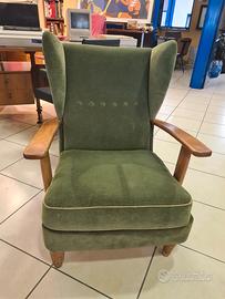 Vintage poltrona verde