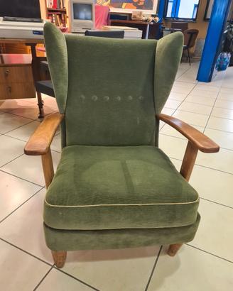 Vintage poltrona verde