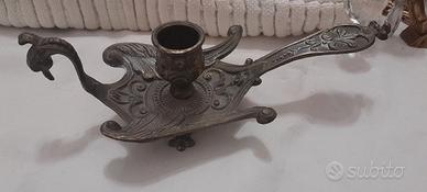 bugia portacandela in ottone vintage candeliere