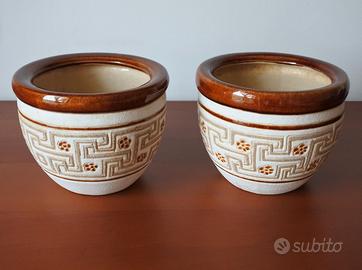 2 Vasi in terracotta decorati