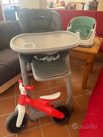 Lotto Bimbini: Seggiolone Chicco Polly Magic + Ria