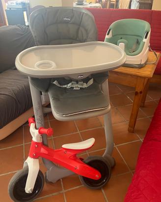 Lotto Bimbini: Seggiolone Chicco Polly Magic + Ria
