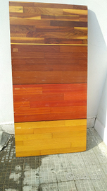 Tavola campionario parquet noce afromisia doussie'