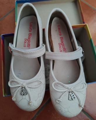 Ballerine bianche Laura Biagiotti vera pelle