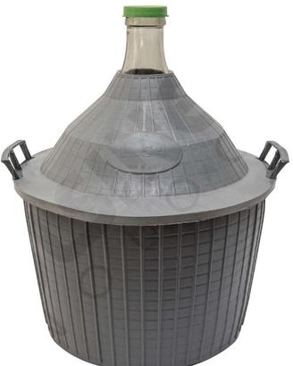 2 damigiana 54L vetro con cestello