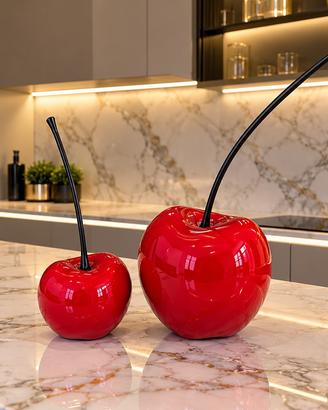 Coppia di ciliegie decorative di design