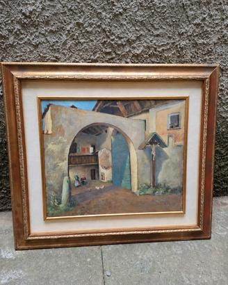 Quadro firmato S. Zani - cornice dorata - 88×77 cm
