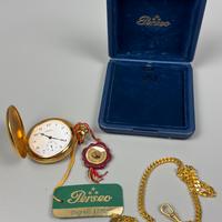 Orologio da taschino Perseo savonette  gold plated