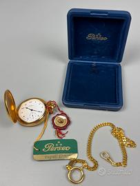 Orologio da taschino Perseo savonette  gold plated