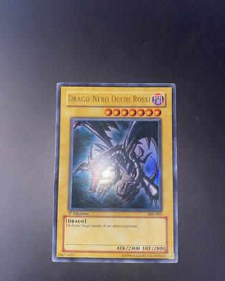 drago nero occhi rossi MIK Yugioh
