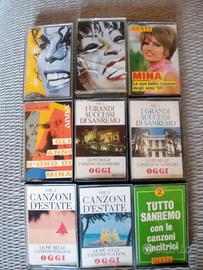 lotto 9 cassette musicali vintage