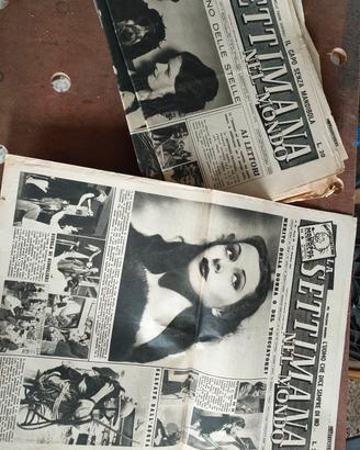 Giornali vintage la settimana nel mondo