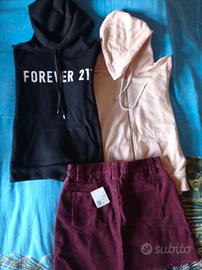 Forever 21 = n. 2 felpe + omaggio 1 gonna new