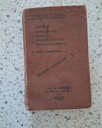 i cinque codici anno 1923
