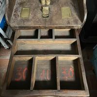 Antico gioco della rana - legno e bronzo - vintage