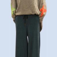 Pullover oversize + Pantaloni Wide Leg velluto