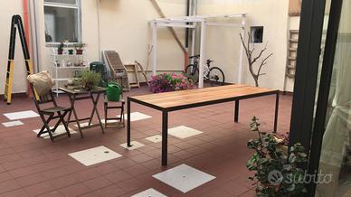 Tavolo legno e ferro