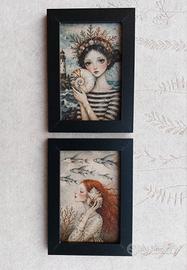 quadretti con stampe "terra e mare"