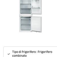 Frigorifero Candy CNBQT3719EW da incasso NO FROST 