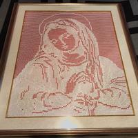 Quadro a uncinetto Madonna