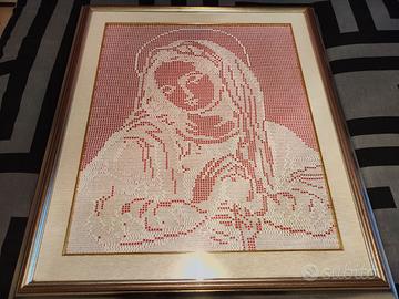 Quadro a uncinetto Madonna