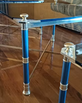Set di 3 Tavolini da Salotto d'Arredo – Vetro Fumé